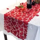 Valentines Day Red Heart Table Runner Festival Supplies Tablecloth Household