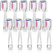 Compatible with Seago SG513/SG977/SGEK6/DT-K6 Electric Toothbrush Replacement Brush Heads,for Seago Kids Electric Toothbrush 3+Years with dust Cover,10 Pack (Pink, Medium)