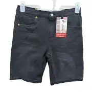 Levi's Boys Denim Shorts Size 16 Reg 28W Slim Fit Big Kid Grunge Adj. Waist -V4
