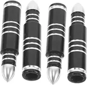 Luxshiny 4 Pcs Aluminium Alloy Tire Valve Caps Leak Fit for Cars Trucks Bikes Motorcycles Stylish Unique Design Durable Replacement Valve Stem Caps