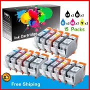 15 PK PGI5 CLI8 Ink Cartridge for Canon PIXMA iX4000 iX5000 MP500 MP600