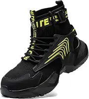 [BIAJIAZHUA] Steel Toe Boots Resistant Waterproof Non Slip,Steel Toe Shoes for Men's/Women's,Steel Toe Work Boots Anti-Puncture Anti-Smash Anti-Colision Anti-Stress Anti-Spark