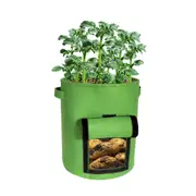 SpringUp 2PCS Potato Grow Planter Container Bag Pouch Root Planting Pot Side Window Breathable 7 Galloon Green