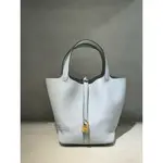 HERMÈS PICOTIN LOCK BAG 22 聖杯藍 金扣