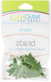 Eyelet Outlet Shape Brads 12/Pkg-Pine Tree