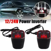 1pcs Car Power Inverter 24v/12v To 220v Leddisplay New Usb Ports D2f5-
