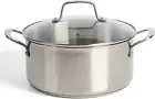 Castelle 5-Quart 18/8 Stainless Steel Induction Safe Dutch Oven