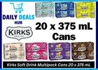 Kirks Soft Drink Multipack Cans 20 x 375 mL, All Flavours FREE SHIP l AU