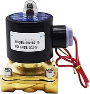 Normally Closed Solenoid Valve, Water Valve, 1/2 Air Valve, Brass Control Valve, 2W160-15AC220V/DC24V, 4 Points On/Off Valve(2W160-15 AC220V)