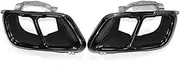 Car Exhaust Tips Compatible For BMW X5 G05 X6 G06 X7 G07 2020+ Sport Black Square Stainless Steel Exhaust Trim TailTips Nozzle(Black)