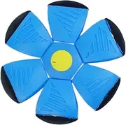 Allroaring Pet Toy Flying Saucer Ball for Dogs, Magic UFO Ball for Dog Outdoor Sports, Decompression Flying Flat Throw Disc Balls for Medium and Large Dog, Changeable Shapes Interactive Toys, Blue