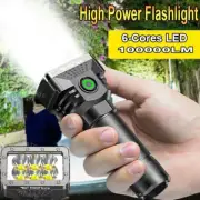 Super Bright LED Flashlight Rechargeable Tactical Torch Outdoor Emergency Lamp