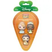 Funko Pocket Pop Disney Princess Tiana, Belle & Cinderella Carrot 3 Pack