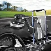 PELLUM Car Phone Holder Mount [Strong Reinforced Mechanical Arm] Cell Phone Car Mount for Dashboard Windshield, Hand Free Universal Phone Holder for iPhone Samsung All Cell Phones (Suction Cup Type)
