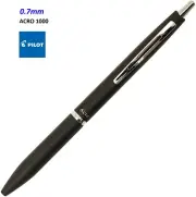 Pilot ACRO 1000 BAC-1SF Metal Alloy 0.7mm Retractable Ball pen BLACK body BLACK