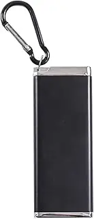 [Lorxilar] Mini Cigarette Case Box Alloy with Keychain Holds 8 Cigarettes Small Portable Keychain Cigarette Cases,One Size,Black