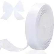 Sheer Organza Ribbon Chiffon Handmade Gifts Wrapping Ribbon Thin Fabric Tulle for Bouquet DIY Craft Party Deco Decoration Wreaths Wrap Wedding Invitations Bows Christmas Tree (50 Yds x 0.78 in)