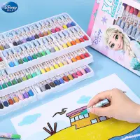 在飛比找蝦皮購物優惠-迪士尼米奇24色油畫棒小學生兒童彩色蠟筆冰雪奇緣可水洗繪畫筆