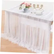 Pearl Table Cloth: Wedding Table Runner Decor 120" x 60" (Rectangular) White