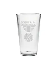 Susquehanna Glass Set of Four Grill Sergeant 16oz Pint Glasses