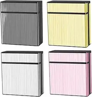 [Comebachome] Cigarette Case, 4pcs Aluminum Alloy Cigarette Holder Case with Pop-up Lid, Holds 40, Cigarettes Dispensers Cases for Women Men (4 Colors)