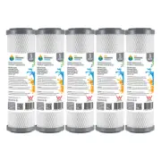 5x SILVER IMPREGNATED Carbon Block Water Filter 0.5 Mic 10 x 2.5 BCC2510-P5 4-58