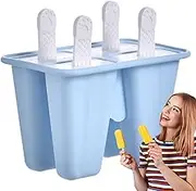 Ice Cream Molds with Sticks | Silicone Ice Pop Maker | Multiple Cavity Cakesicles Mould Reusable Baby Food Storage Container for Yogurt Sticks Adult Teens Kids Healthy Snacks