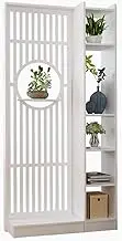 Wall Screen Room Divider, Wall Room Divider, Wall Room Divider with Shelves, Freestanding Wall Divider Screens Decorative Room Partition, White(L 80cm/31.4in)