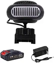 170W Electric Heater Fan Battery Powered Portable Small Space Heater Low Noise Thermostat Space Heater for Cold Weather