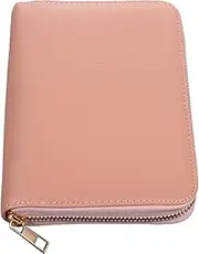 [BESPORTBLE] Card Wallet Stylish PU Zipper Organizer for Cash Cards Durable Binder for Home Office School Easy to Carry Design for Efficient Budgeting