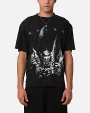 [GOAT CREW] Goat Crew Alien Horror Vintage T-shirt Black Acidwash - Size M M Black Acidwash