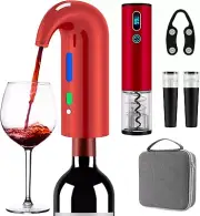 Rechargeable Wine Bottle Opener Gift Set – Luxury Aerator & Decanter Included