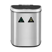 70L Sensor Rubbish Bin Dustbin Recycling Waste Garbage Motion Dual Kitchen Trash Can Auto Household Stepbin