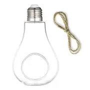 Flower Planter Pots Light Bulb Shaped Rope Hanger Basket Home Decoration