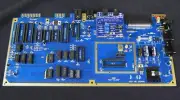 Commodore 64 C64 Sixtyclone Motherboard, Blue 250466, No main chips, PAL NTSC