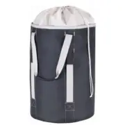 CleverMade Laundry Duffel Bag Charcoal Cream