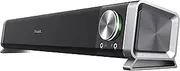 Trust Asto PC Soundbar, USB Powered Speaker Set, Rich Stereo Sound System 12 W Peak Power, Illuminated Volume Control, Speaker for PC, Monitor, TV - Black