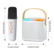Portable Bluetooth Karaoke Machine Speaker & Mic Lights For Girls Boy Home Party