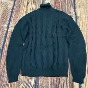 BooHoo Men's Slim Fit Turtleneck Sweater Casual Warm Twisted Long Sleeve S