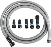 Cen-Tec Systems 94709 Quick Click 16 Ft. Hose for Home and Shop Vacuums with Expanded Multi-Brand Power Tool Adapter Set for Dust Collection