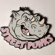 Teenage Mutant Ninja Turtles Rocksteady Street Punks Enamel Pin Official Badge