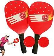 Kids Paddles Set - Table Tennis Rackets for Adults - Compact Storage Case with 2 Paddles & 2 Balls, Sports Accessories for Adults & Kids