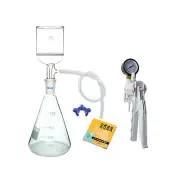 1000ml,Lab Suction Apparatus,200ml Funnel,1L Flask,W/Vacuum Pump & Filter Paper