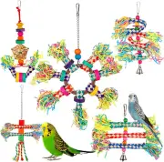Lifeideas 5PCS Bird Toys Bird Shredding Foraging Toys Hanging Parakeet Toys, Bir