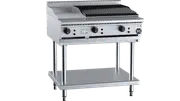 B+S Black Combination 300mm Grill Plate & 600mm Char Broiler Natural Gas