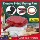 AU 32cm Double-Sided Frying Pan Frying Pan Non-Stick Pancake Toast Baking Tool