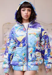 [Dolls Kill x Care Bears] Cloud Gazing Velour Jacket