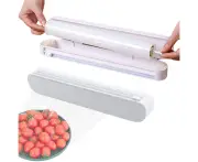 Adjustable Food Wrap Cutter Kitchen Cling Film Dispenser with Slide Cutter