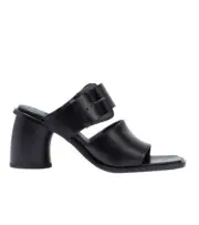 New Ann Demeulemeester Leather Buckle Size 37 7 Leather Sandal Curved Heels