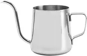 Stainless Steel Hand Drip Tea Coffee Pot, Gooseneck Pour Over Coffee Kettle, Pour Over Drip Coffee Kettle, Gooseneck Tea Pot for Home Outdoor (250ML Silver)